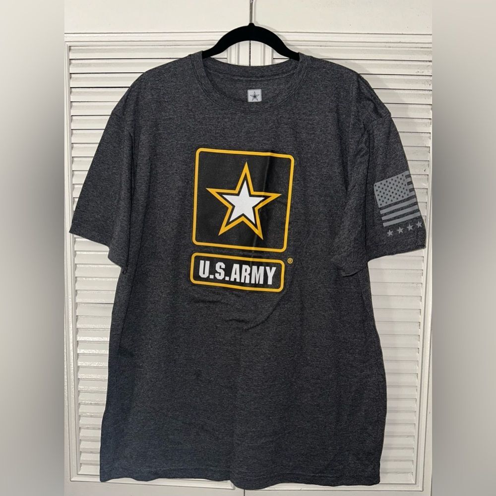 U.S. Army Gold Star Badge Logo T Shirt America Military‎ Armed Forces Size 1XL